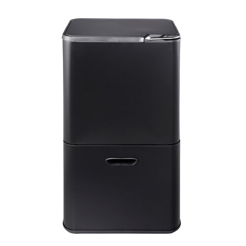 Poubelle Tex 60 litres Séparation des déchets 2 compartiments (33+27L) Noir avec filtre anti-odeurs