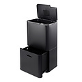 Poubelle Tex 60 litres Séparation des déchets 2 compartiments (33+27L) Noir avec filtre anti-odeurs