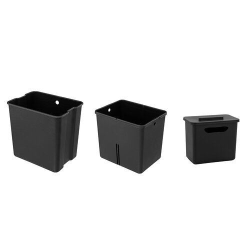 Tex waste bin 60litre Waste separation 2 compartments (33+27L) Black including odour filter