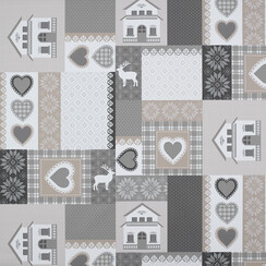 Toile cirée Borsa 307-5 - Nappe de Noël - Love deer