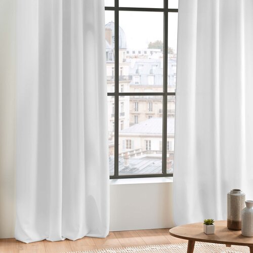 Vorhänge - Konfektioniert - Mit Aufhängeschlaufe - 140x260cm uni polyester weiß