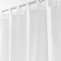 Rideaux - Prêt à poser - Avec boucle de suspension - 140x260cm uni polyester blanc