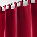 Curtains - Ready-made - With hanging loop 140x260cm uni polyester Red