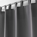 Gordijnen - Kant en klaar- Met ophanglus 140x260cm uni polyester Donkergrijs