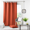 Wicotex Gordijnen - Kant en klaar - Met ophanglus 140x260cm uni polyester Terracotta Oranje