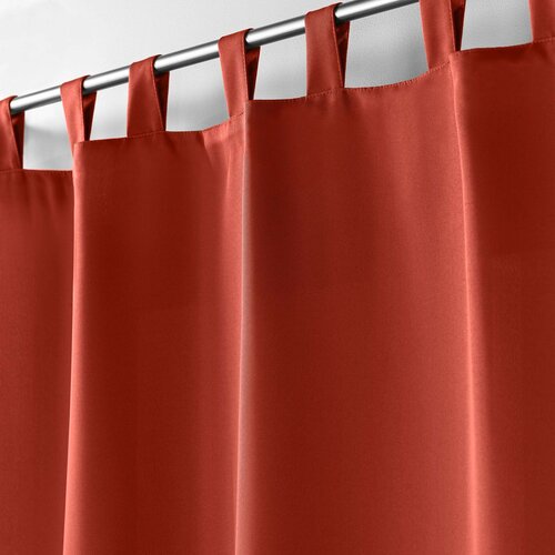 Wicotex Rideaux - confectionnés - avec oeillet de suspension 140x260cm uni polyester Terracotta Orange