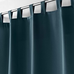 Gordijnen - Kant en klaar - Met ophanglus 140x260cm uni polyester Navy Blauw