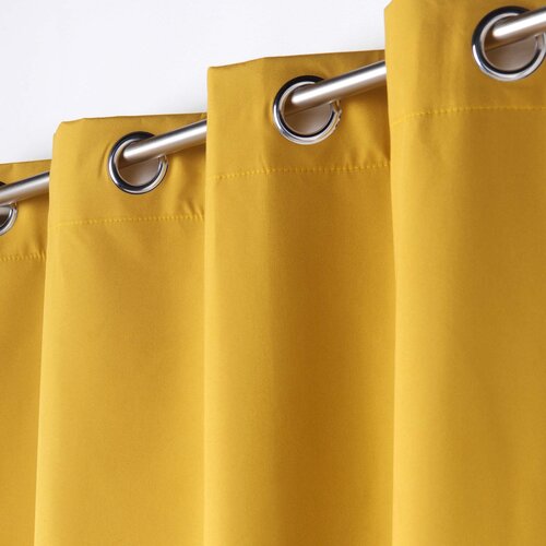 Curtains - Ready-made - With rings - Blackout - Obscure 140x260cm Yellow