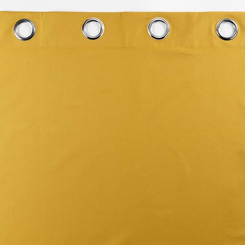 Gordijnen - Kant en klaar - Met ringen - Verduisterend - Obscure 140x260cm Geel