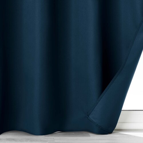 Gordijnen - Kant en klaar - Met ringen - Verduisterend - Obscure 140x260cm Blauw