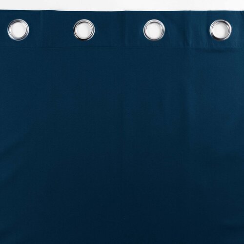 Rideaux - confectionnés - avec anneaux - occultant - obscur 140x260cm Bleu