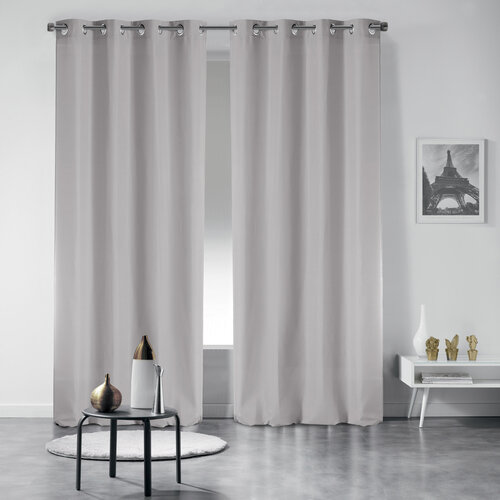 Curtains - Ready-made - With rings - 140x260cm Light grey