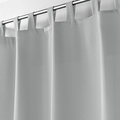 Rideaux - confectionnés - avec oeillet de suspension 140x260cm uni polyester Light Grey