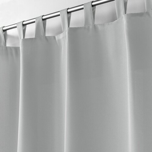 Curtains - Ready-made - With hanging loop 140x260cm uni polyester Light Grey