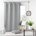 Curtains - Ready-made - With hanging loop 140x260cm uni polyester Light Grey