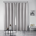 Rideaux - confectionnés - avec oeillet de suspension 140x260cm uni polyester Light Grey