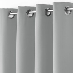 Gordijnen - Kant en klaar - Met ringen - 140x280cm  Licht grijs