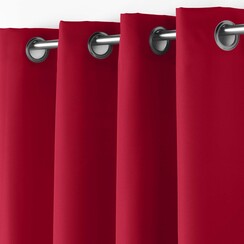 Curtains - Ready-made - With rings - 140x260cm Red