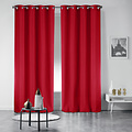 Curtains - Ready-made - With rings - 140x260cm Red