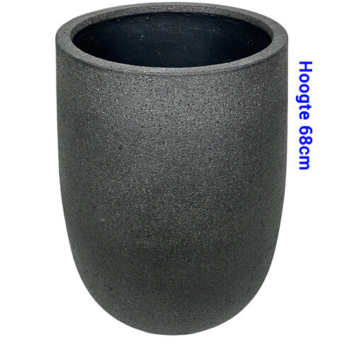 Flower pot Porto Black 51x51x68cm Indoor and outdoor use Made of Stone