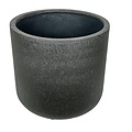 Flower pot Madrid on wheels Black 60x60x61cm Indoor and outdoor use Made of Stone