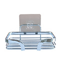 Soap dish metal with 1 suction cup chrome
