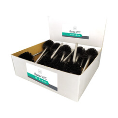 Toilet brushes 20 pieces loose in box.