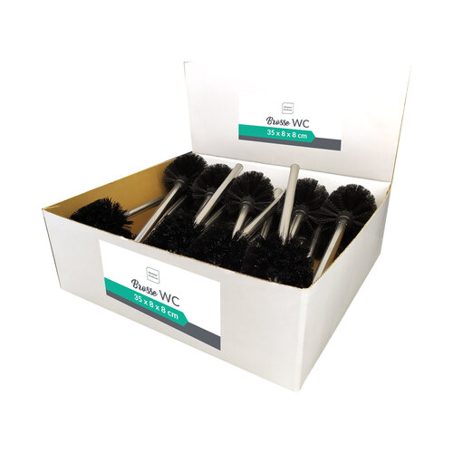 Toilet brushes 20 pieces loose in box.
