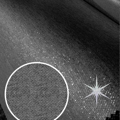 Textiles de table enduits Lurex - Noir