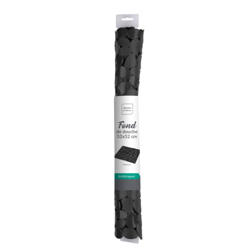 Wicotex Shower mat - Anti-slip for shower Black 52x52cm