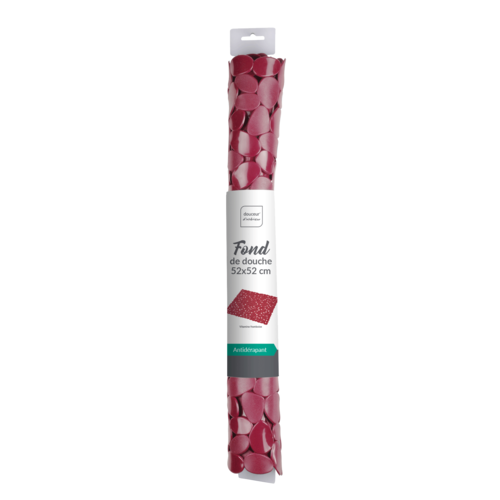 Wicotex Duschmatte - Anti-Rutsch für die Dusche Himbeerrot 52x52cm