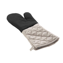 Ovenhandschoen 40x18 cm zwart-beige Bestelbaar per 6 stuks