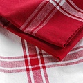 Tea towels 50x70cm Red 2 pcs Recycled Cotton
