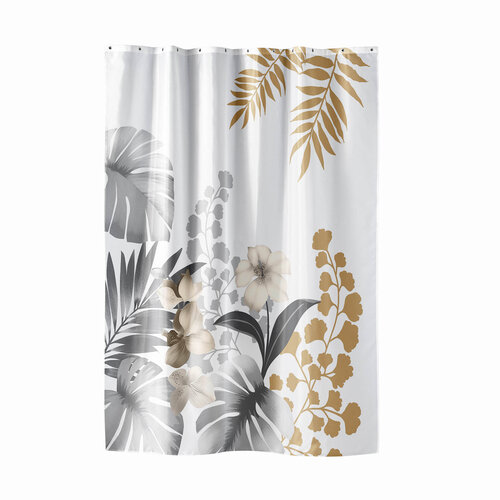 Shower curtain 180x200 textile Kelly white