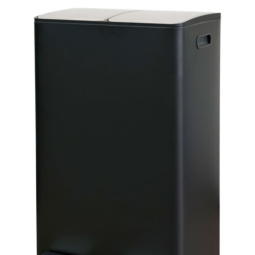 Waste bin Tom 60litre (2x30litre) waste separation 2 compartments black