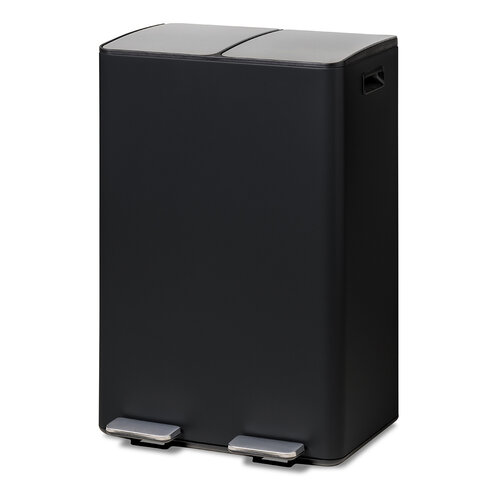 Waste bin Tom 60litre (2x30litre) waste separation 2 compartments black