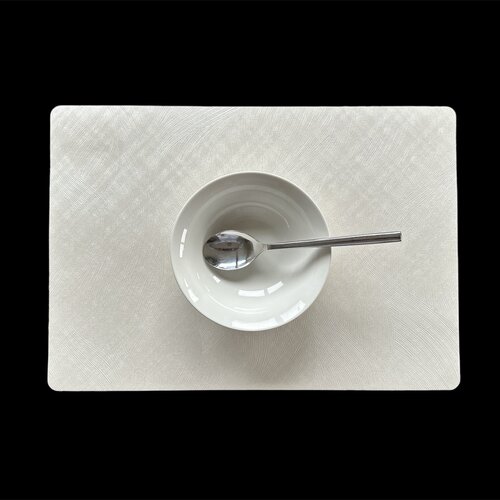 Sets de table Damasco Polyline White COMMANDE MINIMALE 12 pièces