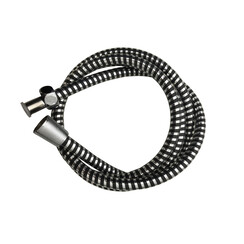 Douchekopslang kunststof chrome zwart 2 meter