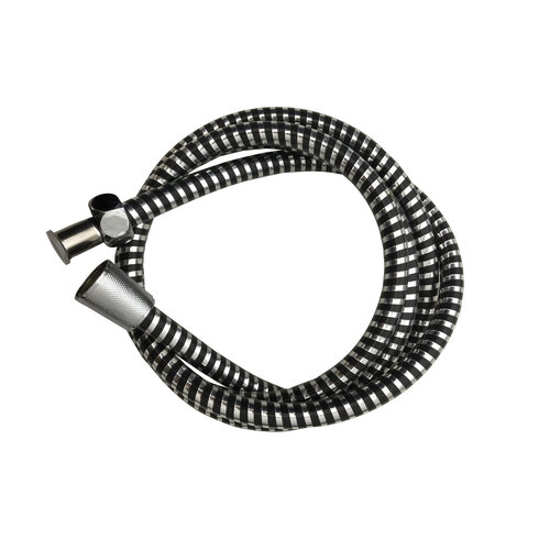 Flexible de douche plastique chromé noir 2 mètres