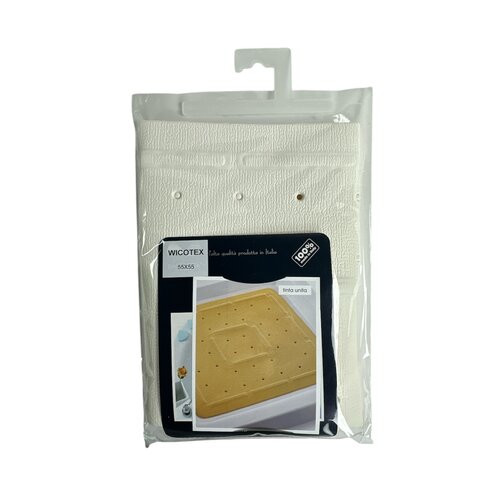 Tapis de douche antidérapant pour douche blanc 55x55cm