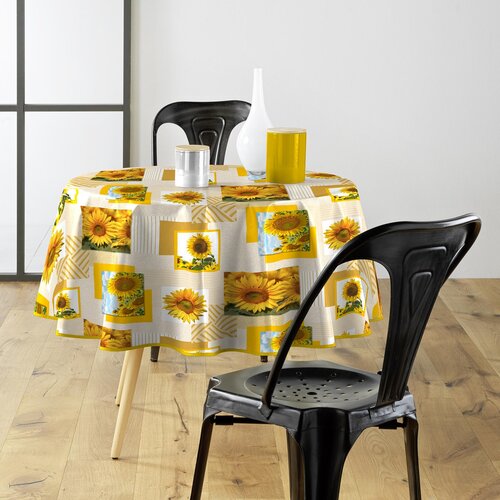 Oilcloth Sunflower Round 160cm