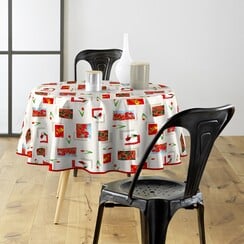 Toile cirée impression photo Tulipes Rond 160cm