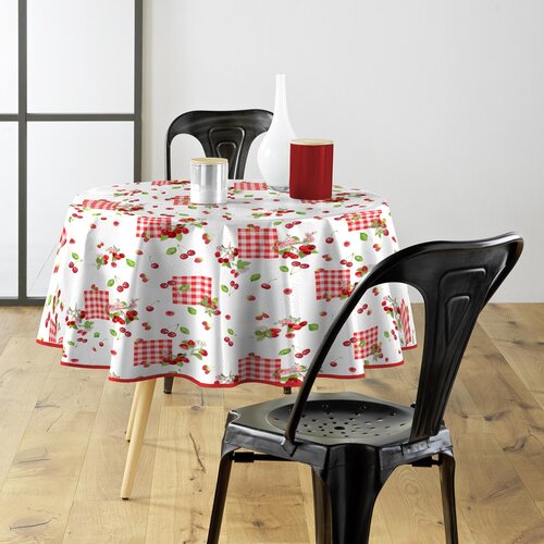 Oilcloth Cherry Round 160cm