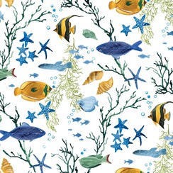 Oilcloth 4067-01 Fish