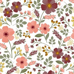 Oilcloth 5079-01 Cosmos flower