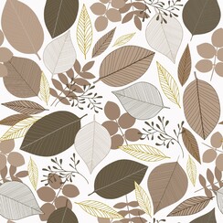 Wachstuch 4052-03 Blattmischung Taupe