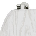 Siège de toilette-WC seat MDF Wood effect White including metallic hinges