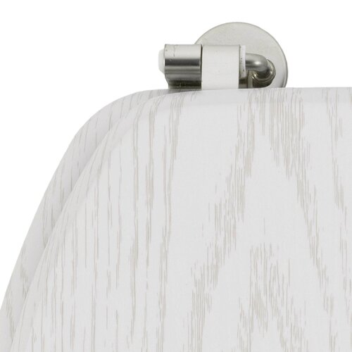 Toilet seat-WC seat MDF Wood effect White including metallic hinges