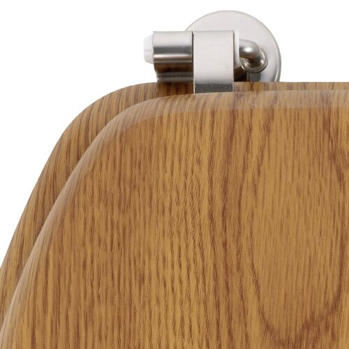 Siège de toilette-WC seat MDF Wood effect Natural including metallic hinges