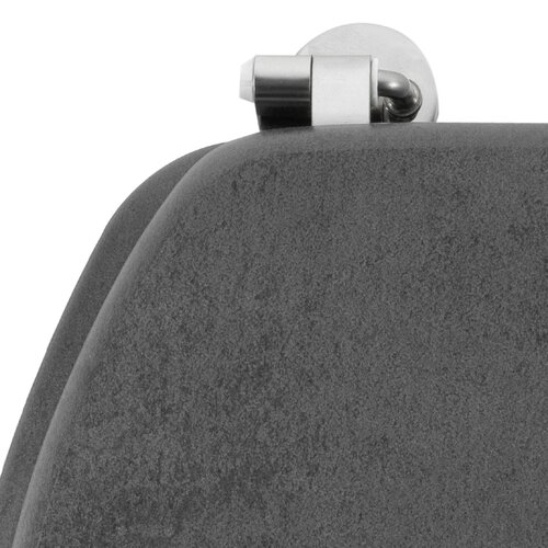 Toiletbril-WC bril MDF Hout effect Grijs  inclusief metallic scharnieren